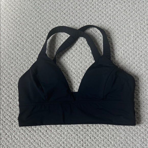 Lululemon Athletic Black Cross-Strap Bra - Picture 1 of 5